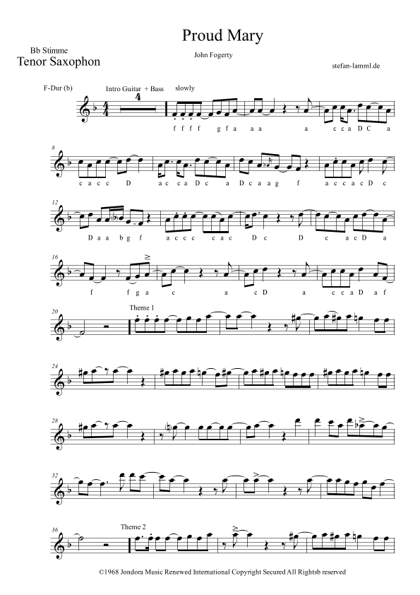 Proud Mary (arr. stefan-lamml.de)