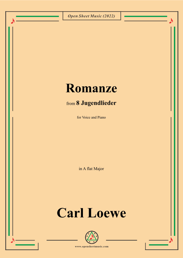 Loewe-Romanze,in A flat Major,for Voice and Piano (arr. OSM Press)