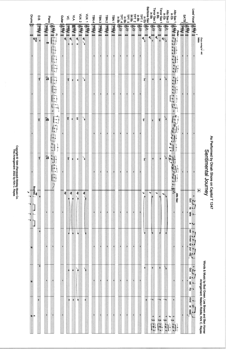 Sentimental Journey (arr. Kirk Reyes)