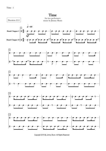 Time (body percussion duet)
