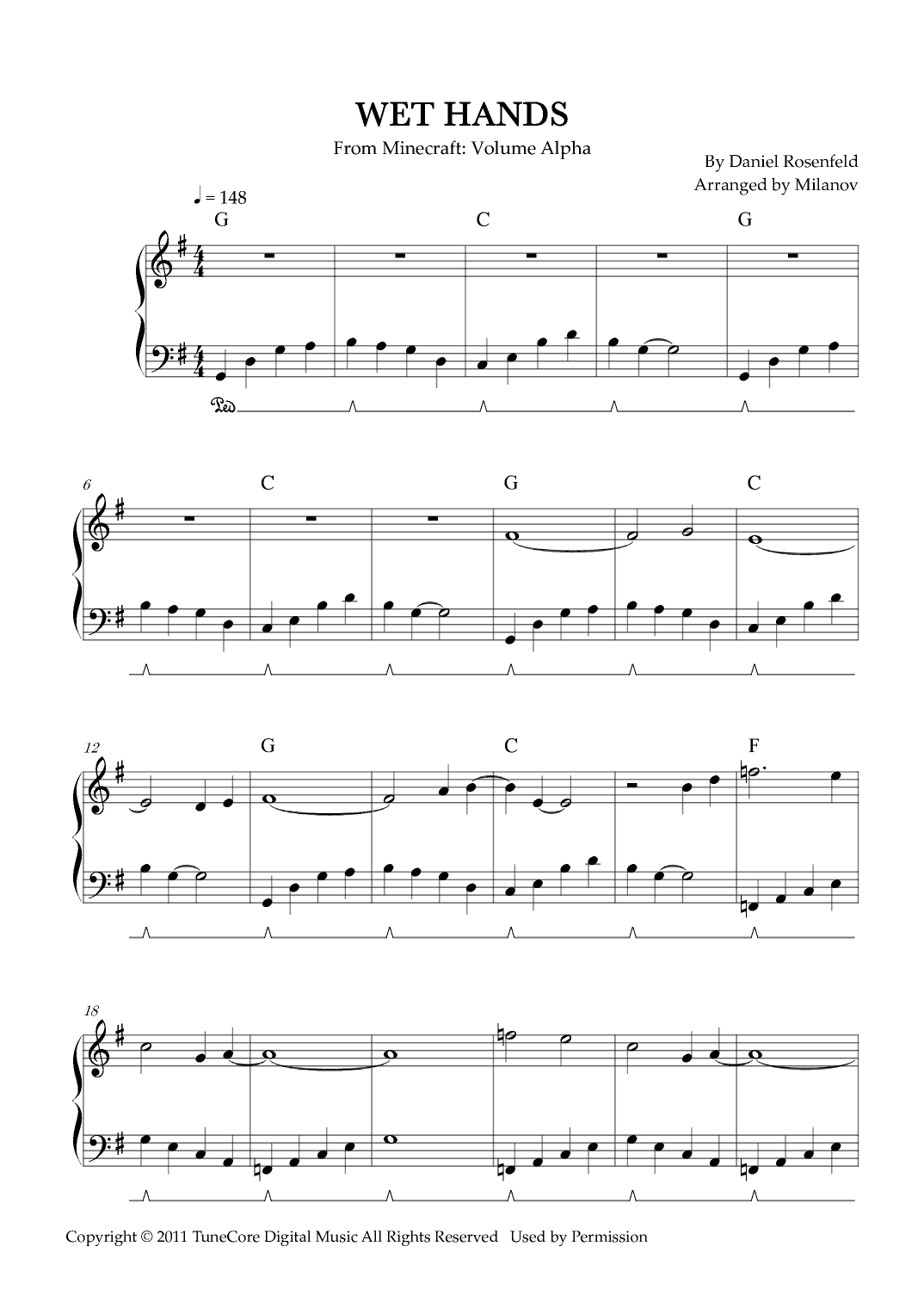 Wet Hands (arr. Milanov)