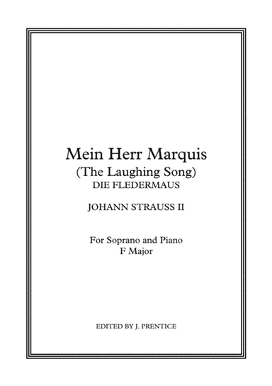 Mein Herr Marquis (The Laughing Song) - Die Fledermaus (F Major) (arr. Jonathan Prentice)