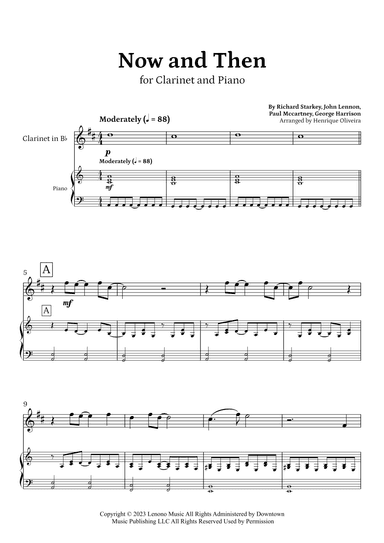 Now And Then (arr. Henrique Oliveira)