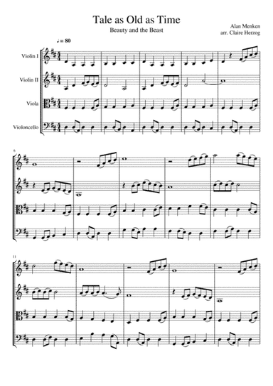 Theme From "beauty And The Beast" (arr. Claire Herzog)