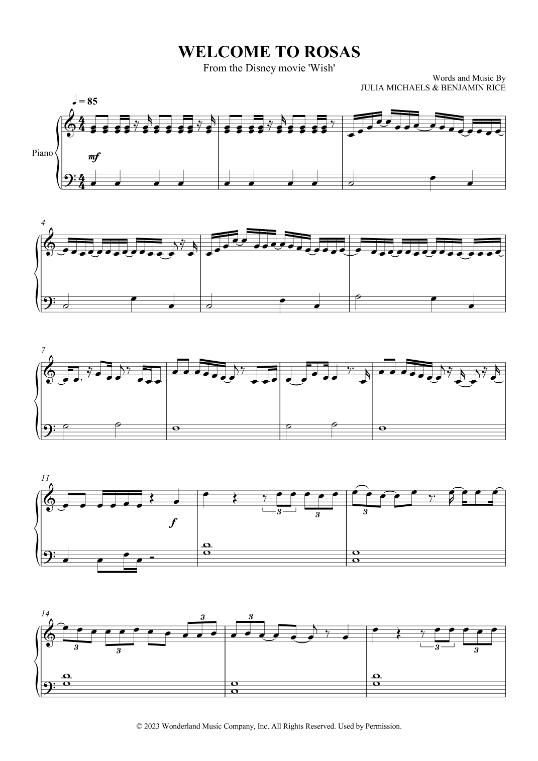 Welcome To Rosas (arr. SCMusic)
