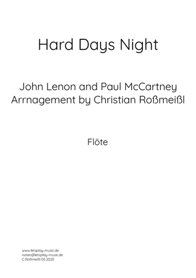 A Hard Day's Night (arr. Christian Roßmeißl)