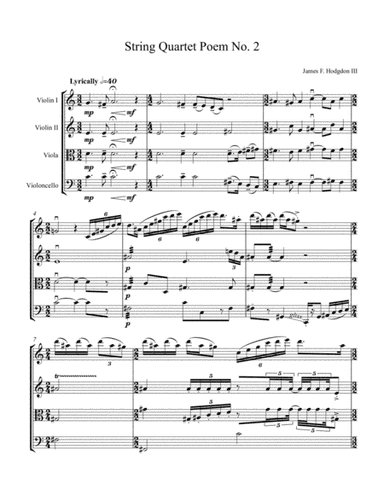 String Quartet Poem No. 2
