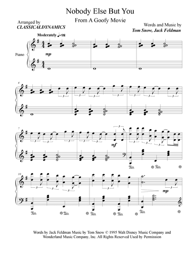 Nobody Else But You (arr. ClassicalDynamics)
