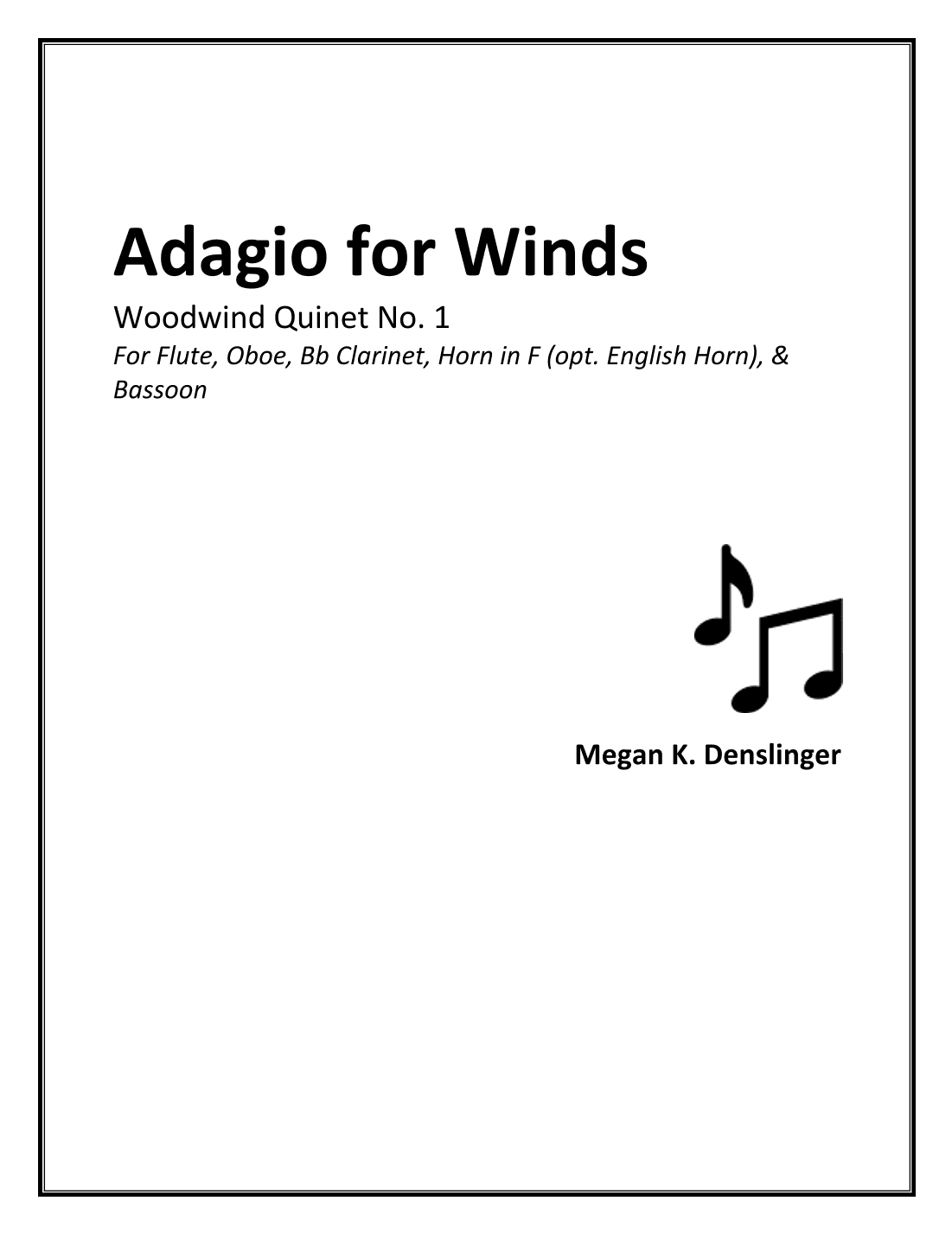 Adagio for Winds: Woodwind Quintet No. 1