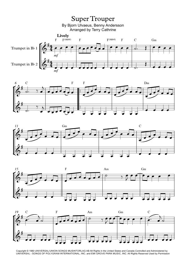 Super Trouper (arr. Terry Cathrine)