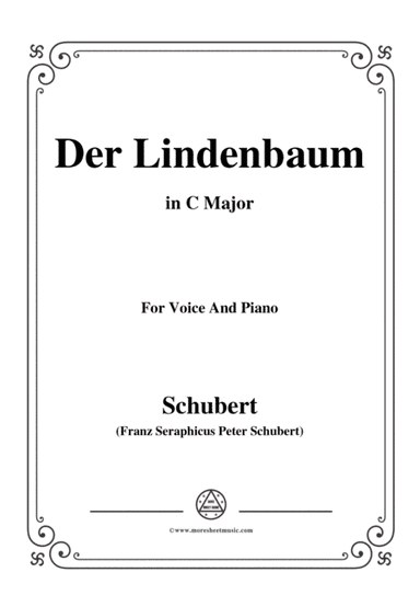 Schubert-Der Lindenbaum,Op.89,No.5,in C Major,for Voice and Piano (arr. MSM)
