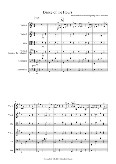 Dance of the Hours for String Orchestra (arr. David Burndrett)