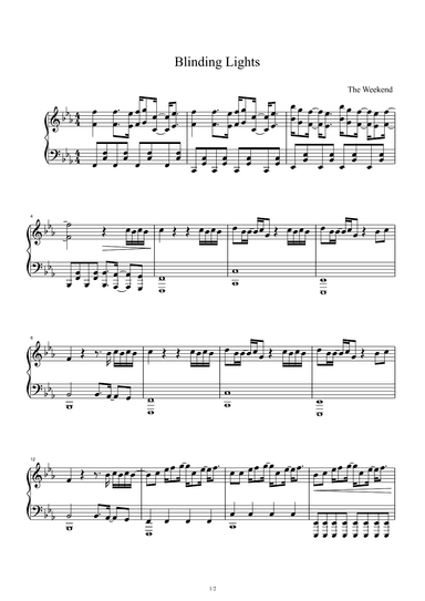 Blinding Lights (arr. The Weeknd)