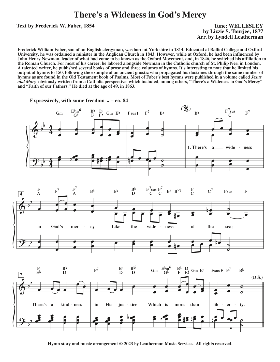 There's a Wideness in God's Mercy (arr. Lyndell Leatherman)