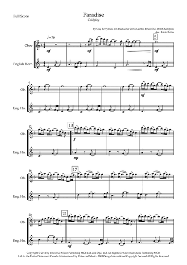 Paradise (arr. Fabio Britto)