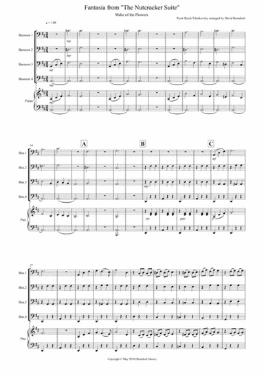 Waltz of the Flowers for Bassoon Quartet (fantasia from the Nutcracker) (arr. David Burndrett)