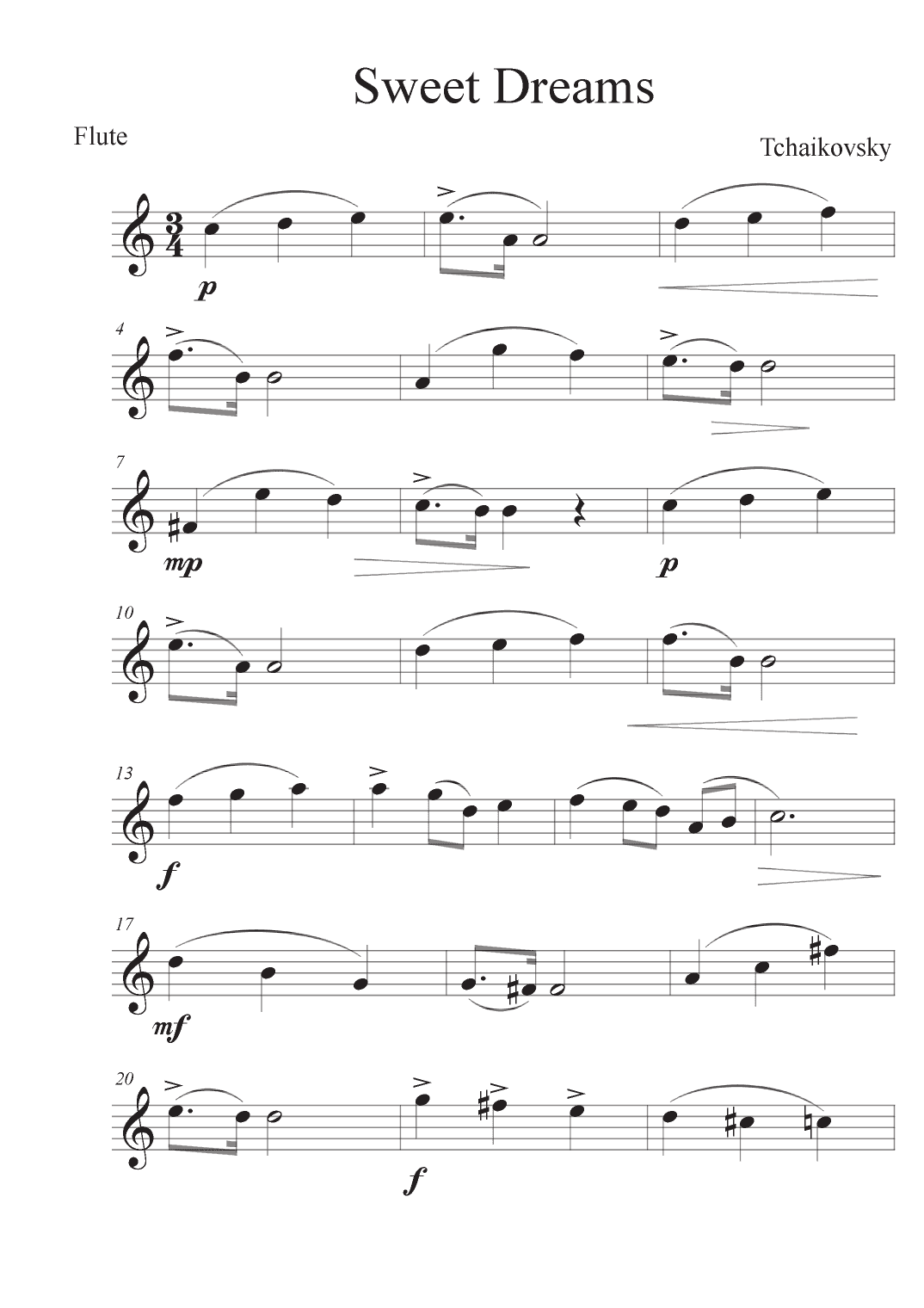 Sweet Dreams (arr. Avgusta Udartseva)