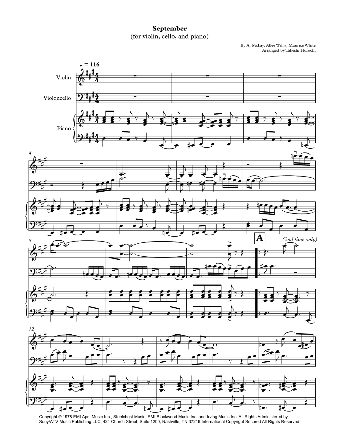September (arr. Takeshi Horochi)