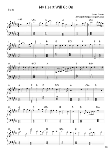 My Heart Will Go On (love Theme From 'titanic') (arr. Melquisedeque C.Silva)