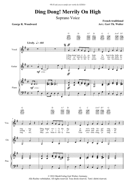 Ding Dong! Merrily On High (arr. Gert Th. Walter)