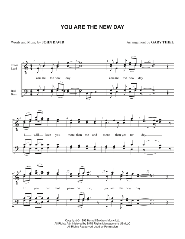 You Are The New Day (arr. Gary Thiel)