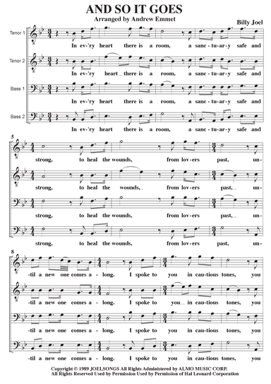 And So It Goes (arr. Andrew Emmet)