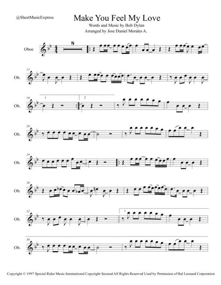 Make You Feel My Love (arr. Jose Daniel Morales A.)