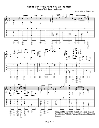 Spring Can Really Hang You Up The Most (arr. Steven King)