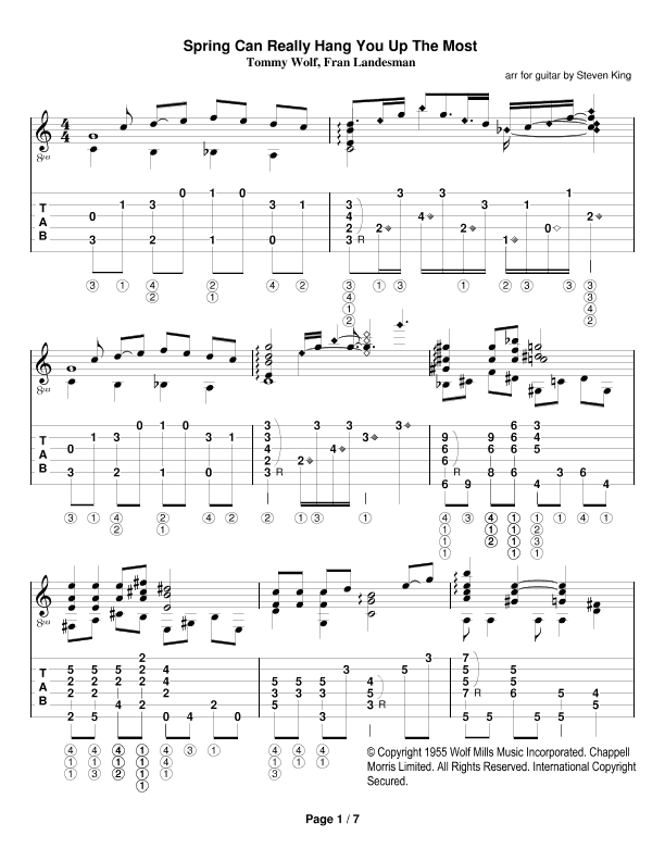 Spring Can Really Hang You Up The Most (arr. Steven King)