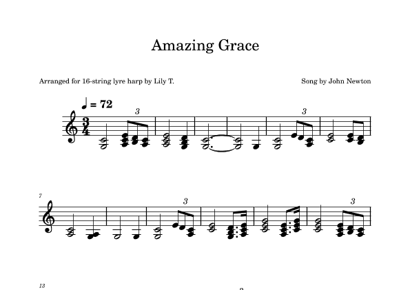 Amazing Grace (arr. Lily T.)