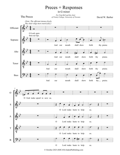 Preces + Responses in G minor