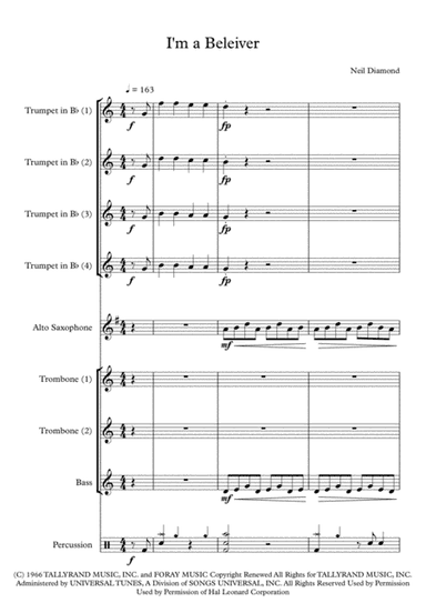 I'm A Believer (arr. S J Welburn)