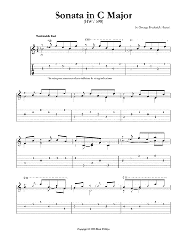 Sonata in C Major (HWV 598) (arr. Mark Phillips)