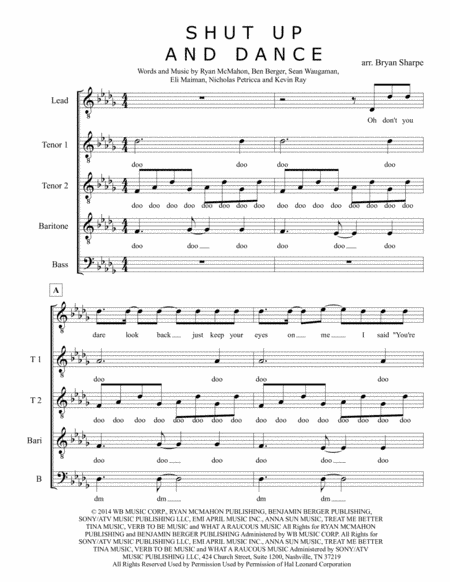 Shut Up And Dance (arr. Bryan Sharpe)