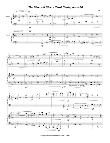 Visconti Sforza Tarot Cards, opus 66 ... Twenty Two Salon Pieces For Two Pianos (1996) 06 Il Papa
