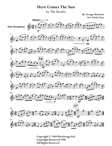 Here Comes The Sun (arr. Emily Gray)