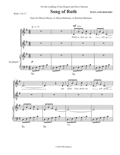 Song of Ruth (Whither Thou Goest) Duet in G