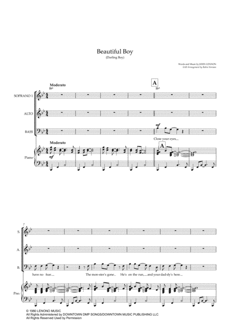 Beautiful Boy (darling Boy) (arr. Robin Norman)