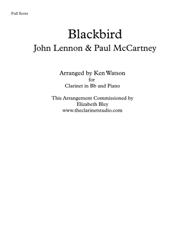 Blackbird (arr. Ken Watson)