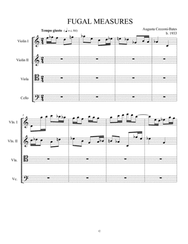 For String quartet--composed 2018