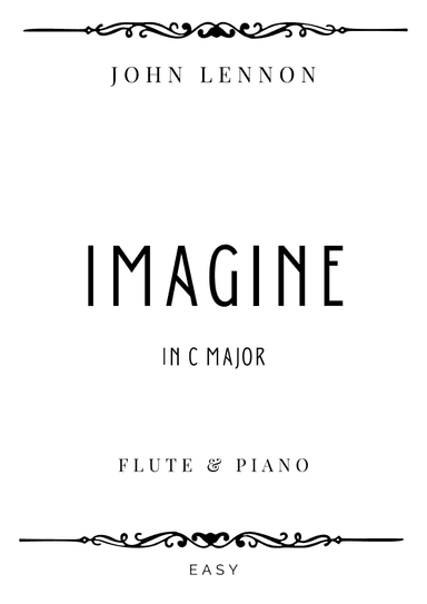 Imagine (arr. Piacere Music Sheets)
