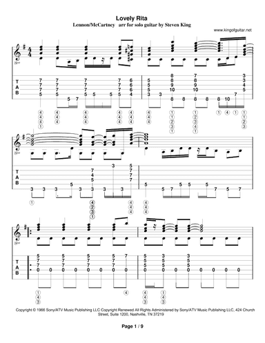 Lovely Rita (arr. Steven King)