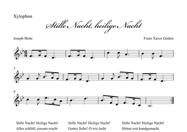 Stille Nacht (Holy Night) - Xylophon (arr. Albrecht Kuch-Weidenbrück)