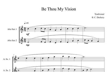 Be Thou My Vision (Alto Sax Duet) (arr. B. C. Dockery)