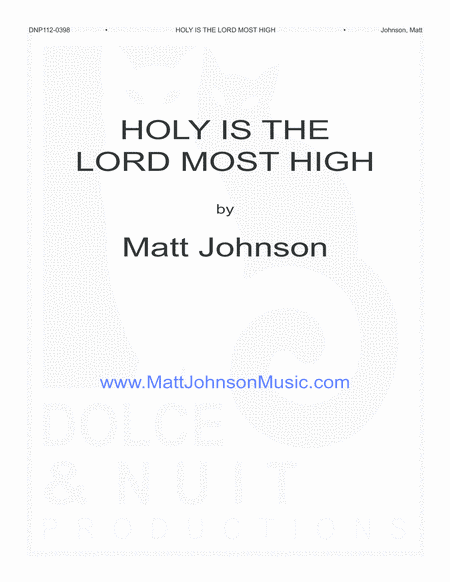 Holy Is the Lord Most High-for Communion