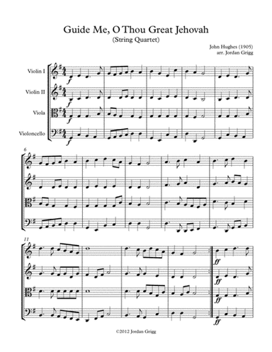 Guide Me, O Thou Great Jehovah (String Quartet) (arr. Jordan Grigg)