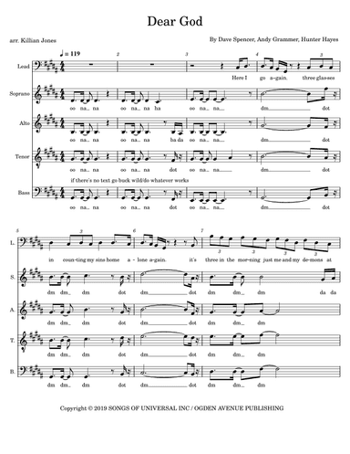 Dear God (arr. Killian Jones)