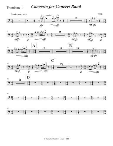 Concerto for Concert Band (2011) Trombone 1