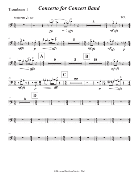 Concerto for Concert Band (2011) Trombone 1