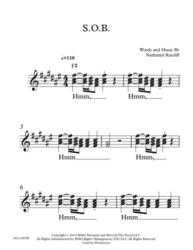 S.o.b. (arr. Red Gate Music)